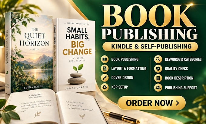 do book publishing on amazon, book formatting for amazon kindle, self publishing