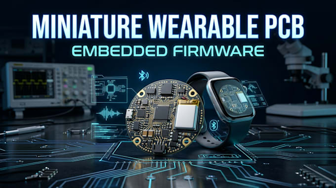 design miniature wearable pcb, embedded firmware, low power electronics sensors