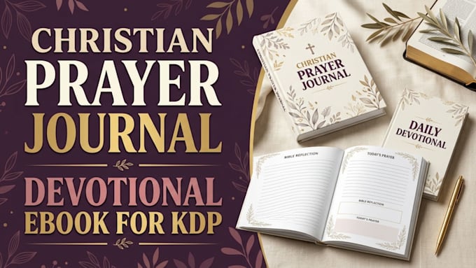 design christian prayer journal devotional ebook for KDP