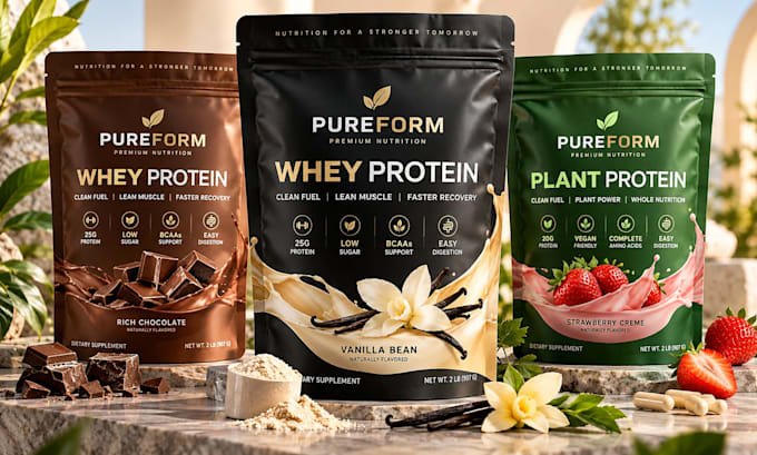 design premium pouch label design and packaging design