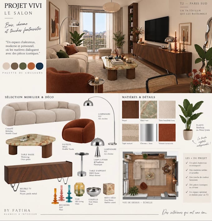 create a custom interior design moodboard for you room