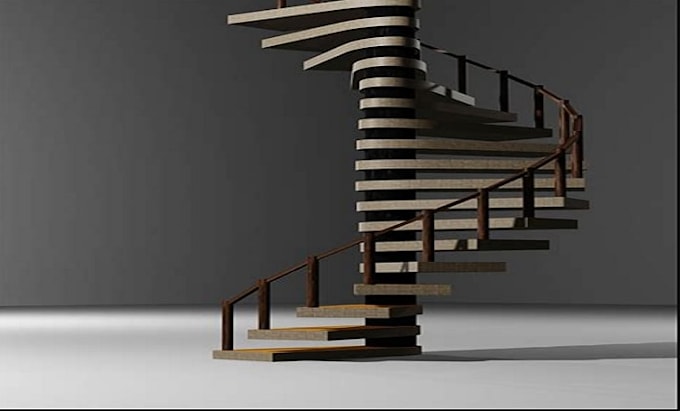 create 3d staircase models and realistic renders