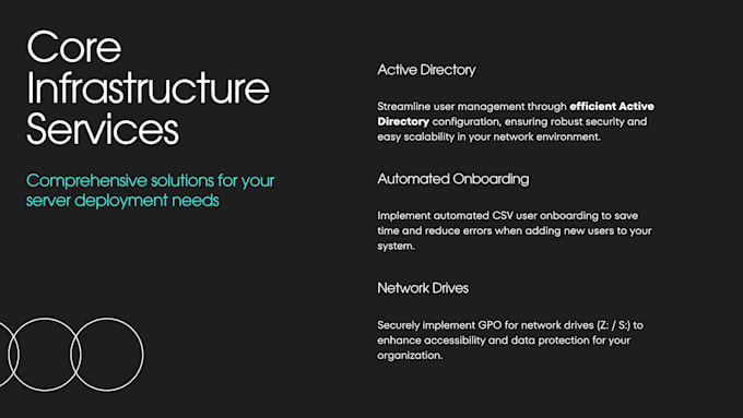setup windows server 2022 active directory and network drives