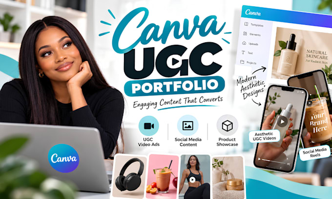 design a canva ugc portfolio website and PDF