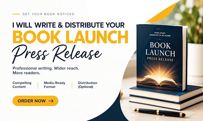 write and distribute press release for book launch and book press release