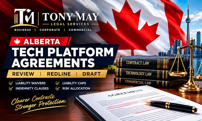 alberta liability waiver tech platform agreement redline indemnity cap document