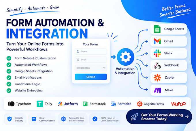 automate typefrom tally jotfrom fromstack formsite cognito froms and wufoo
