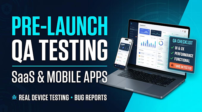 do pre launch QA testing for your saas and mobile app on real devices