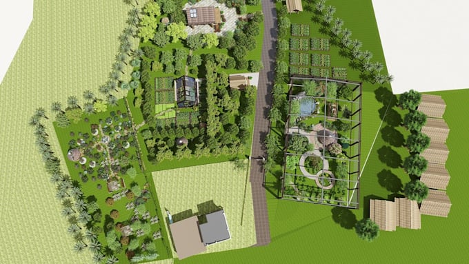 design landscape irrigation plan, sprinkler zones and drip irrigation layout