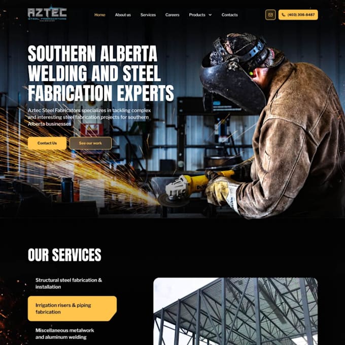 build a contractor website with quote form
