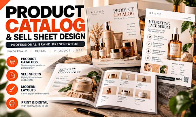 create professional product catalogs and sell sheets