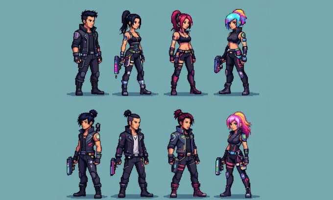 do pixel art animation pixel character monster sprite nsfw pixel art or game art