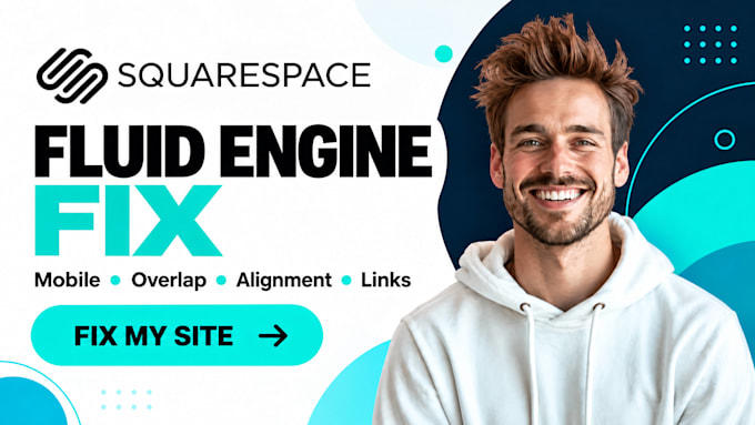 fix squarespace fluid engine mobile layout text overlap issues website alignment