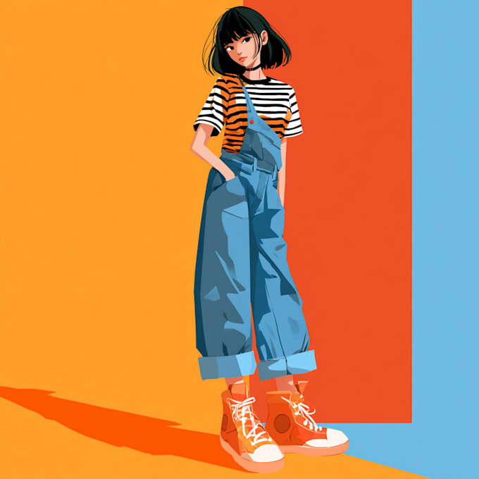design a custom flat cartoon character or avatar