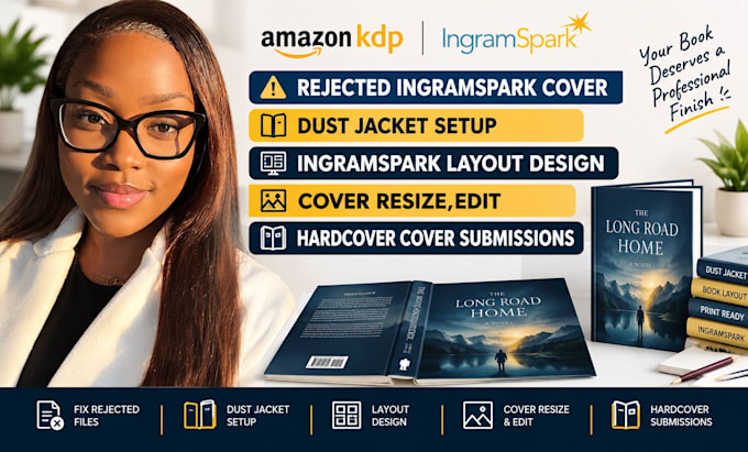 fix rejected ingramspark hardcover and dust jacket files