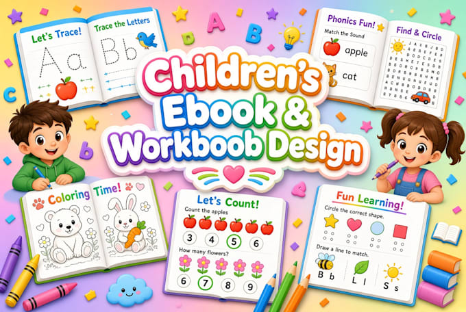 design educational ebooks homeschooling workbooks printable worksheets for kids