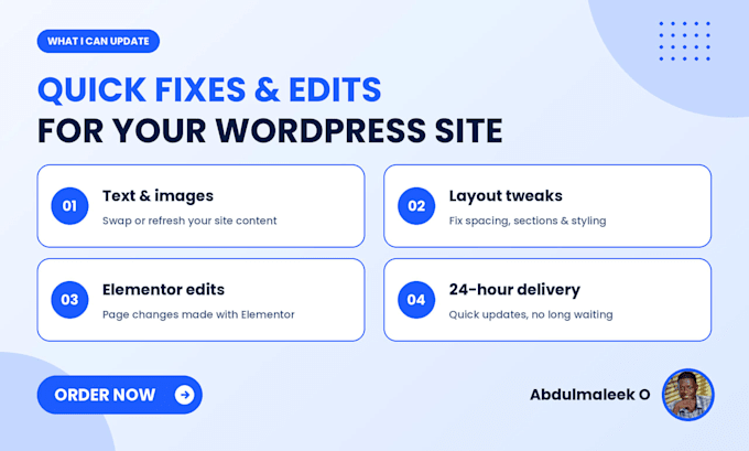 make quick updates to your wordpress site in 24 hours