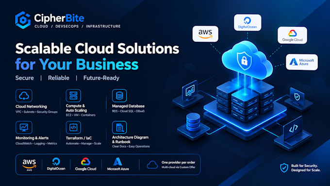 architect AWS, gcp, azure, and digitalocean cloud infrastructure