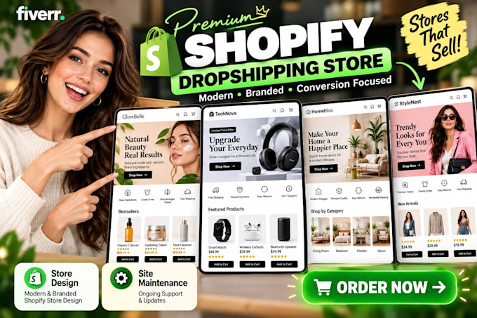 design, redesign, and customize a professional shopify store