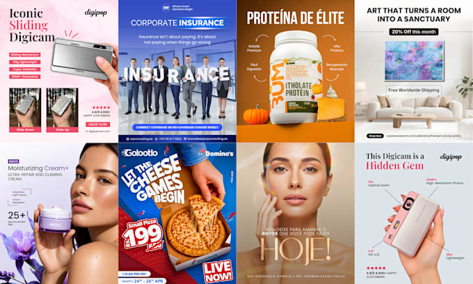 do social media marketing creatives using art direction