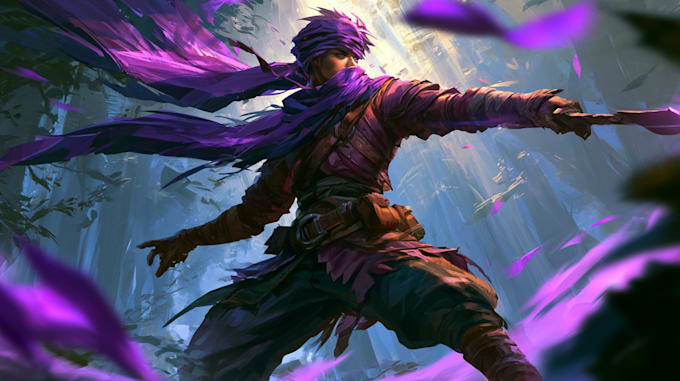 design an epic fantasy warrior hero with custom armor