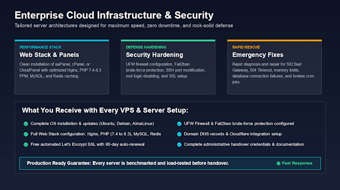setup configure and secure linux vps cpanel or cloud server