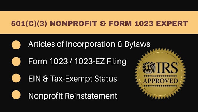 do 501c3 nonprofit registration, form 1023ez, articles, and bylaws