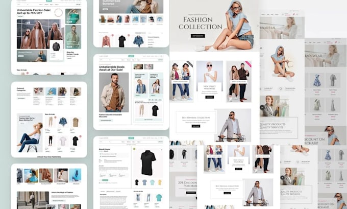 design a responsive ecommerce website for your online store