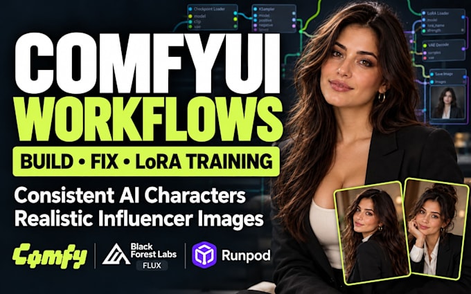 fix build comfyui workflows consistent ai influencer model custom lora training