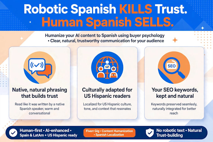 humanize and localize your ai content into natural spanish