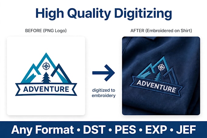 embroidery logo digitizing service