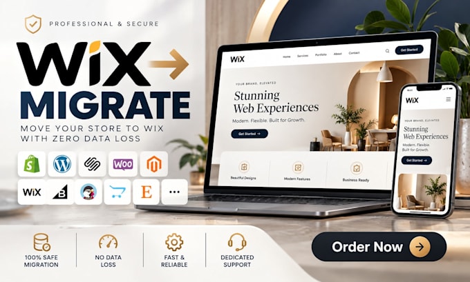migrate wix website to wordpress wix to shopify to squarespace website redesign