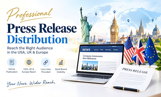 distribute a product launch press release to uk usa canada europe  audiences