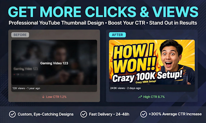 design eyecatching youtube thumbnails
