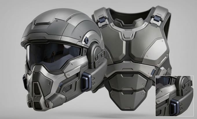 create custom 3d printable cosplay armor, helmets, masks and props