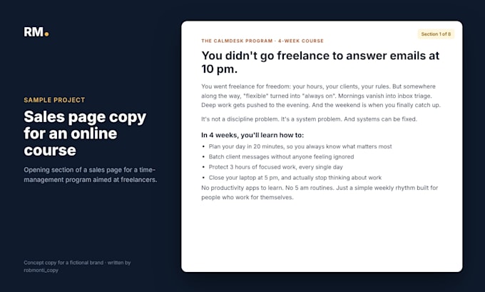 write persuasive sales page copy that converts