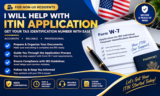 get your itin number as an irs caa for non US residents
