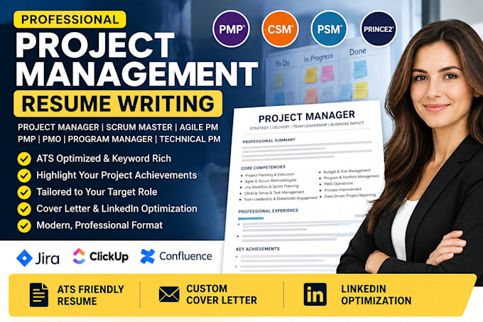 write agile, technical, operational project management scrum master pmo resume