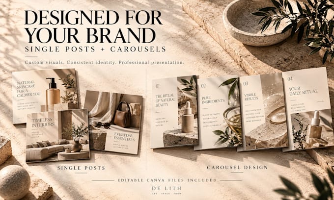design premium canva instagram posts and carousel graphics