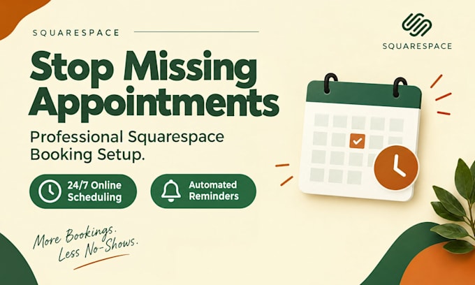 build a squarespace booking website with appointment scheduling