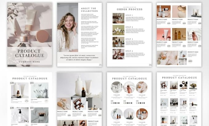 design interactive catalog pagination, product sheet, wholesale pricelist