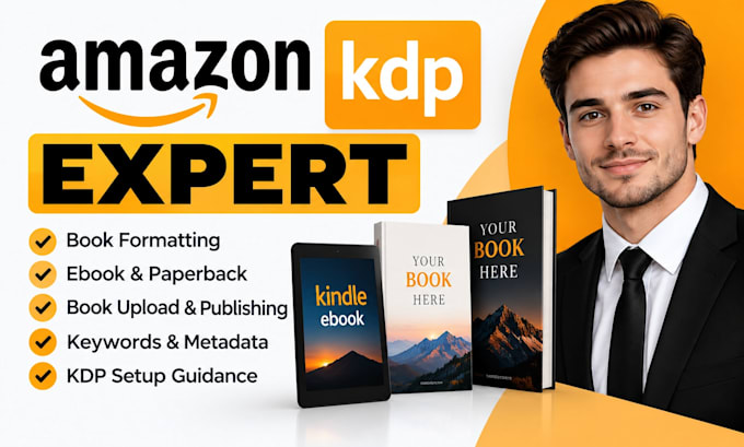 be your amazon KDP expert for ebook publishing and book formatting