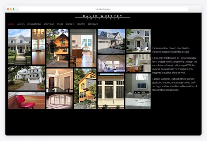 design a squarespace architecture portfolio website