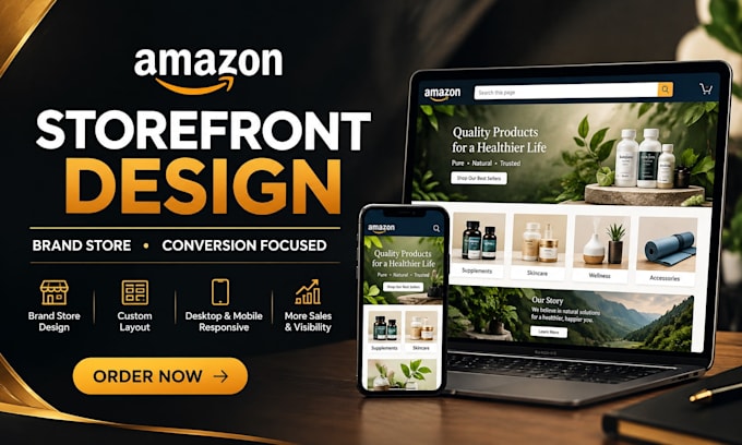 design a high converting amazon storefront brand store and amazon store