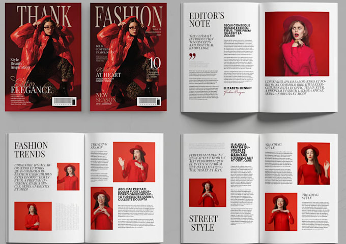 design product catalog, magazine layout, brochure, newsletter, booklet and cover