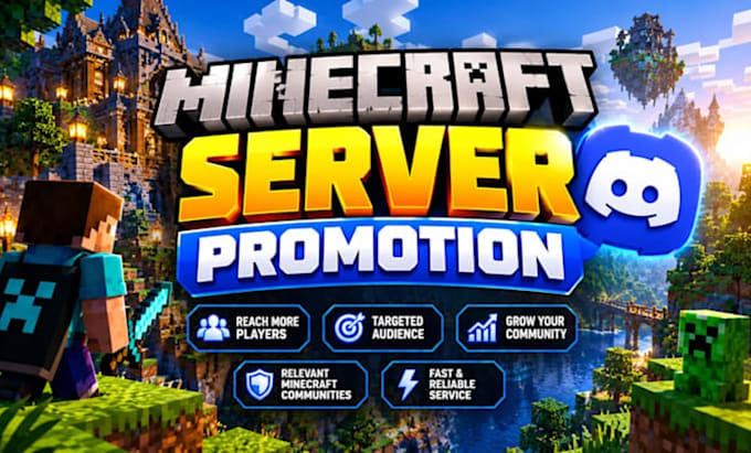 promote minecraft server, dayz, rust, fivem promotion gaming server, discord ads