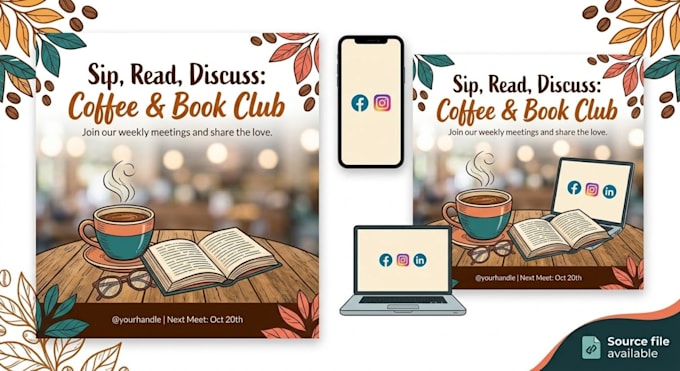 design professional social media posters and banners