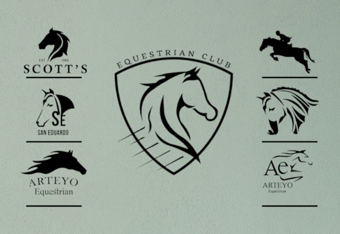 design create horse logo animations intros