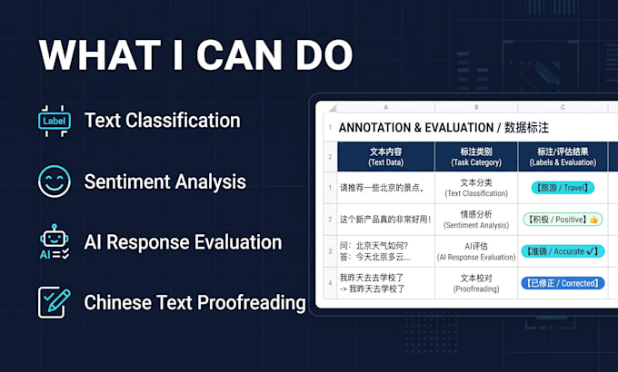 annotate chinese text and evaluate ai generated responses