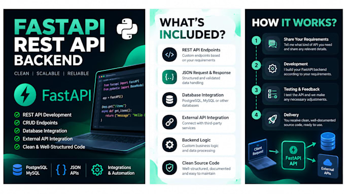 build a python fastapi rest API backend